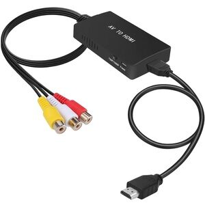 Black AV to HDMI Converter